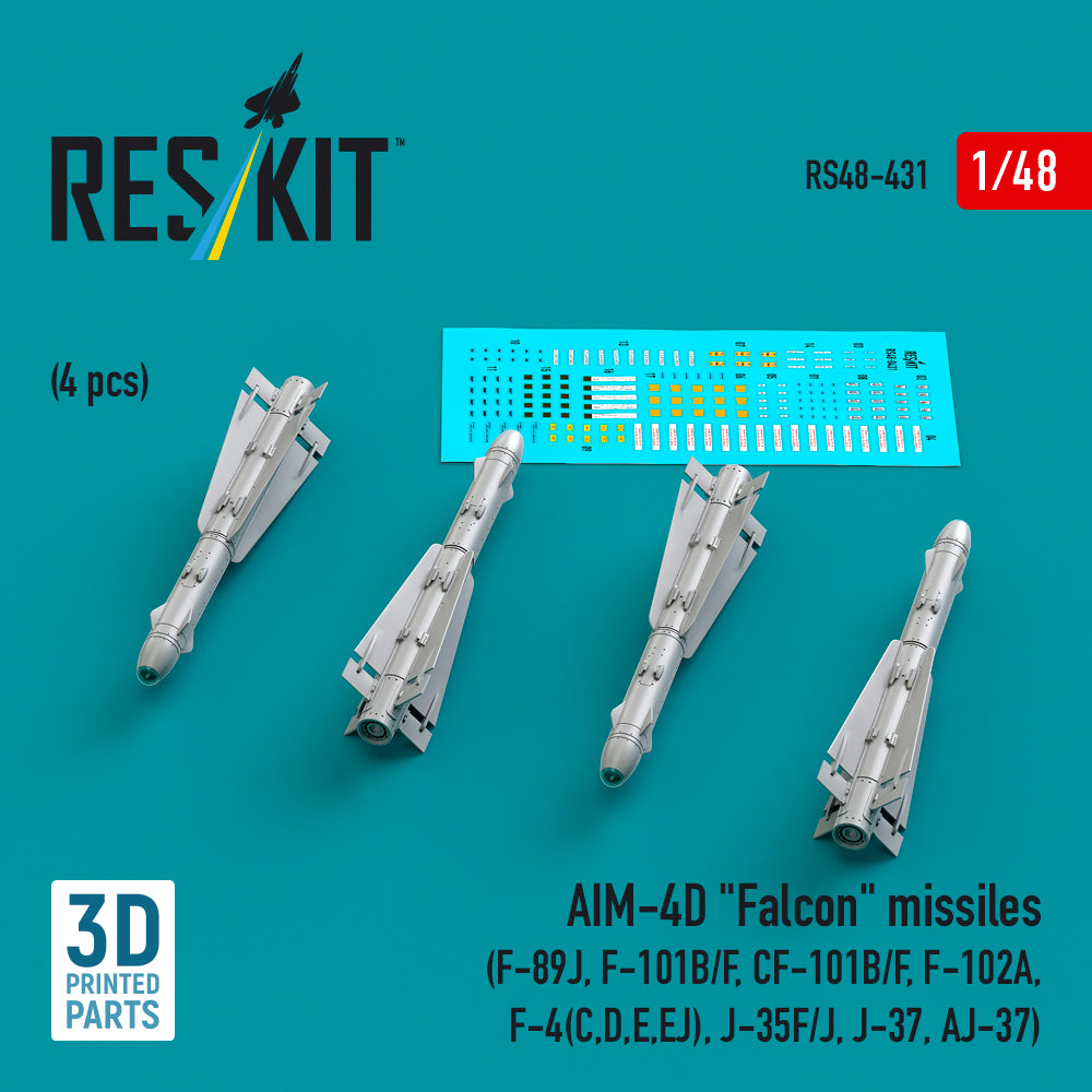 ResKit RS48-0431 1:48 AIM-4D Falcon missiles