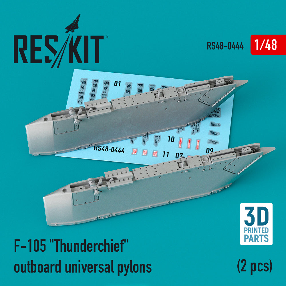 ResKit RS48-0444 1:48 F-105D/G Thunderchief Outboard AGM-12/AGM-45 Pylons