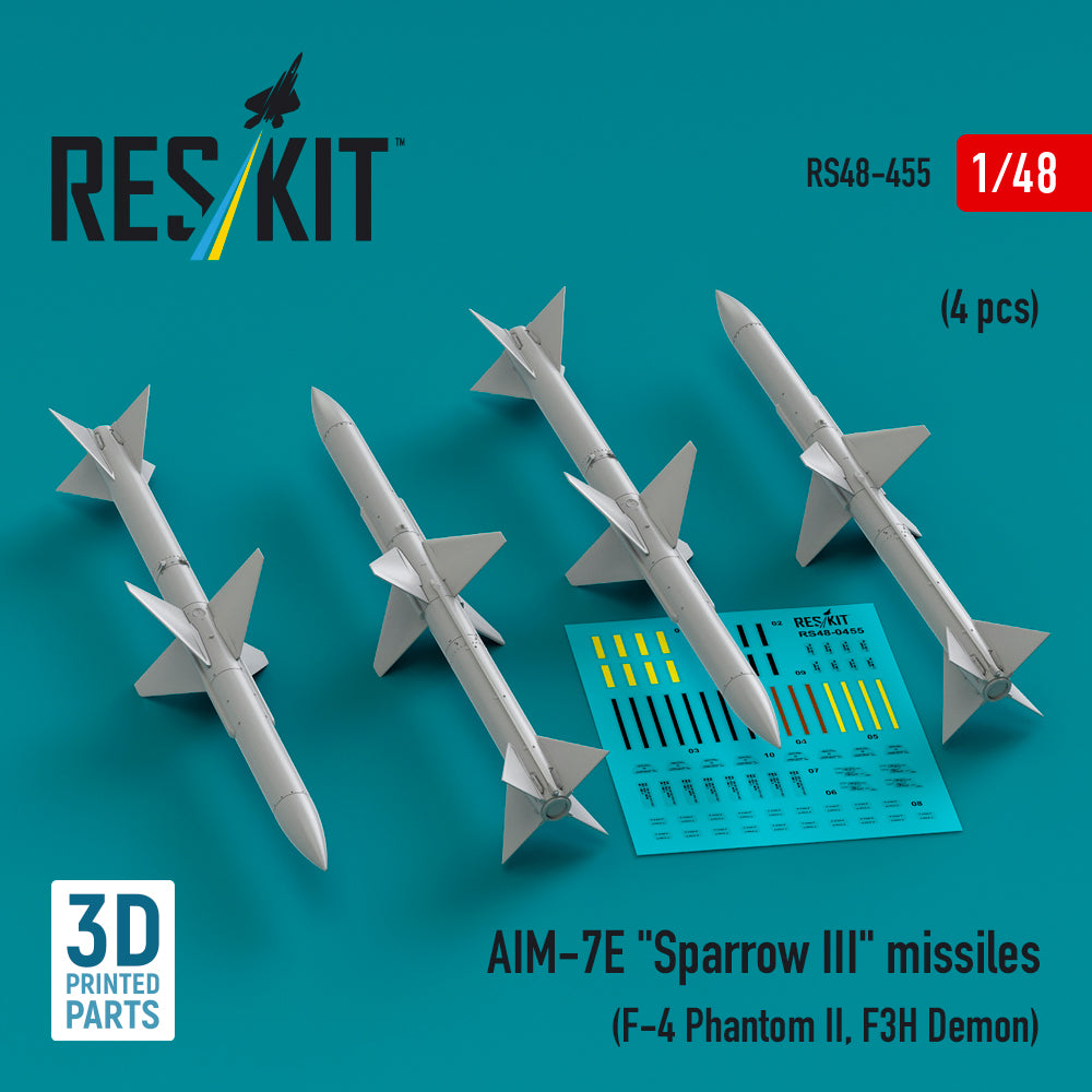 ResKit RS48-0455 1:48 AIM-7E Sparrow III missiles