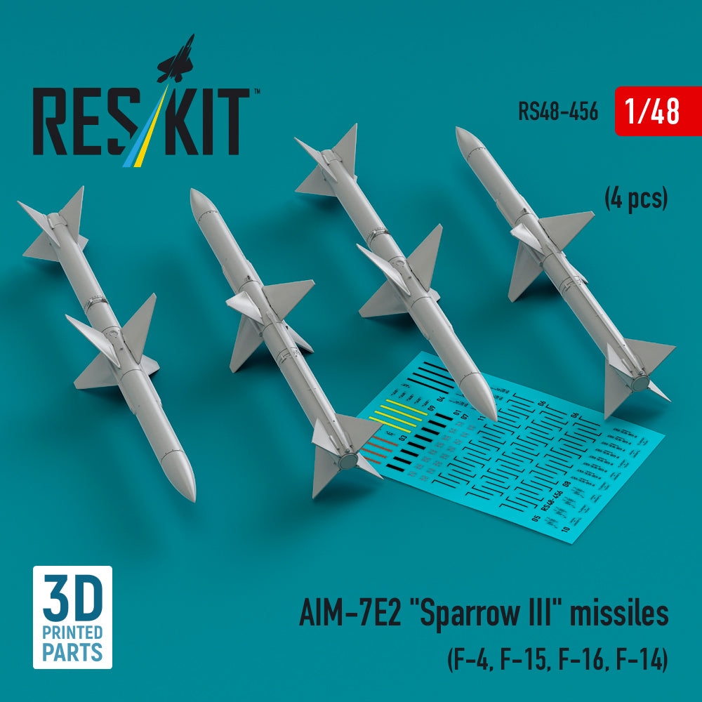 ResKit RS48-0456 1:48 AIM-7E2 Sparrow III missiles