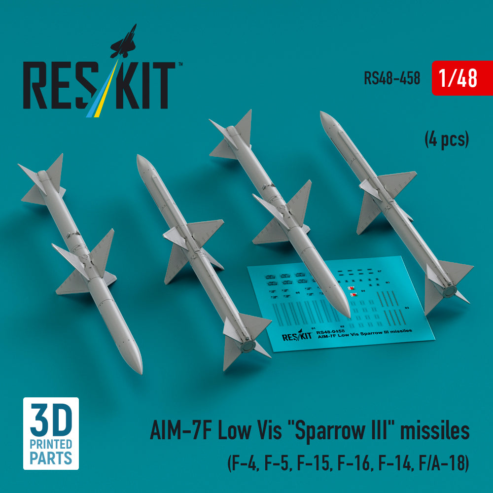 ResKit RS48-0458 1:48 AIM-7F Low Vis Sparrow III missiles