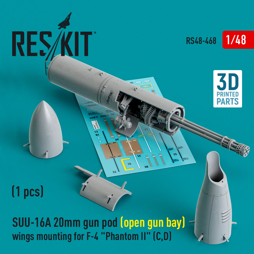 ResKit RS48-0468 1:48 SUU-16A 20mm gun pod