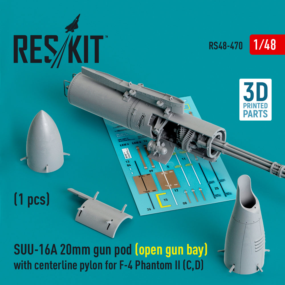 ResKit RS48-0470 1:48 SUU-16A 20mm gun pod