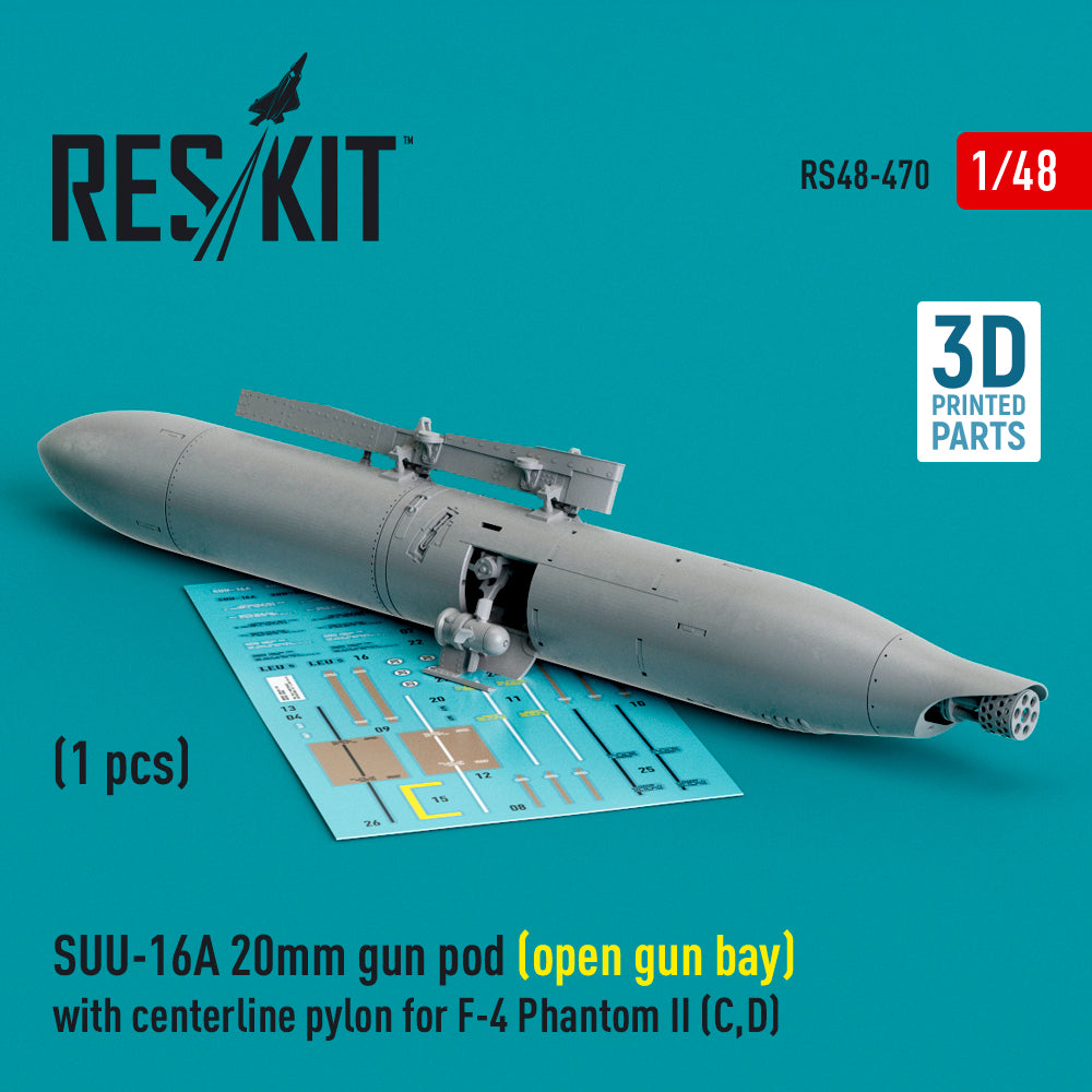 ResKit RS48-0470 1:48 SUU-16A 20mm gun pod