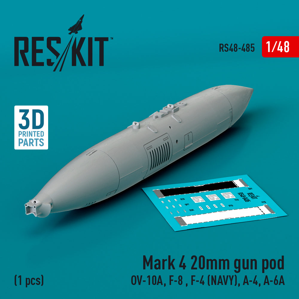 ResKit RS48-0485 1:48 Mark 4 20mm gun pod