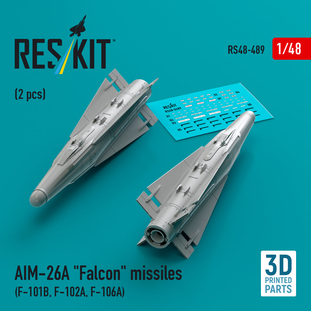ResKit RS48-0489 1:48 AIM-26A Falcon missiles