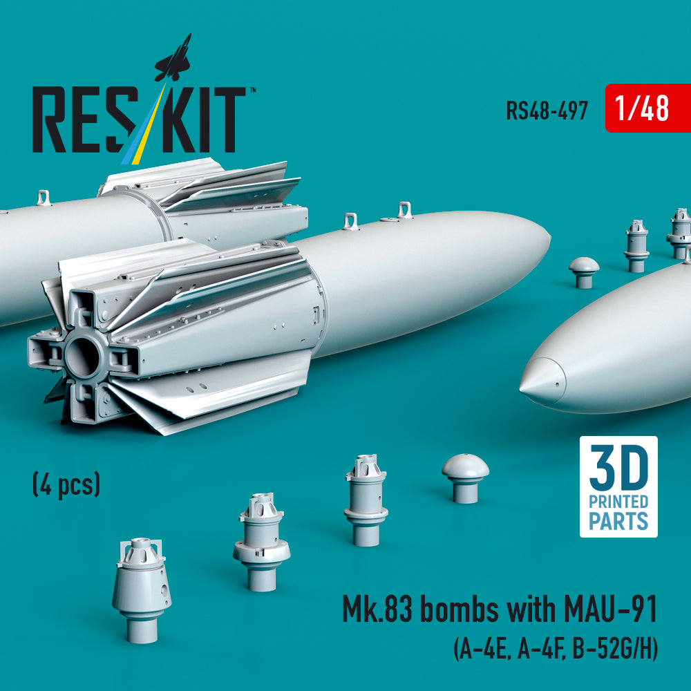 ResKit RS48-0497 1:48 Mk.83 bombs with MAU-91