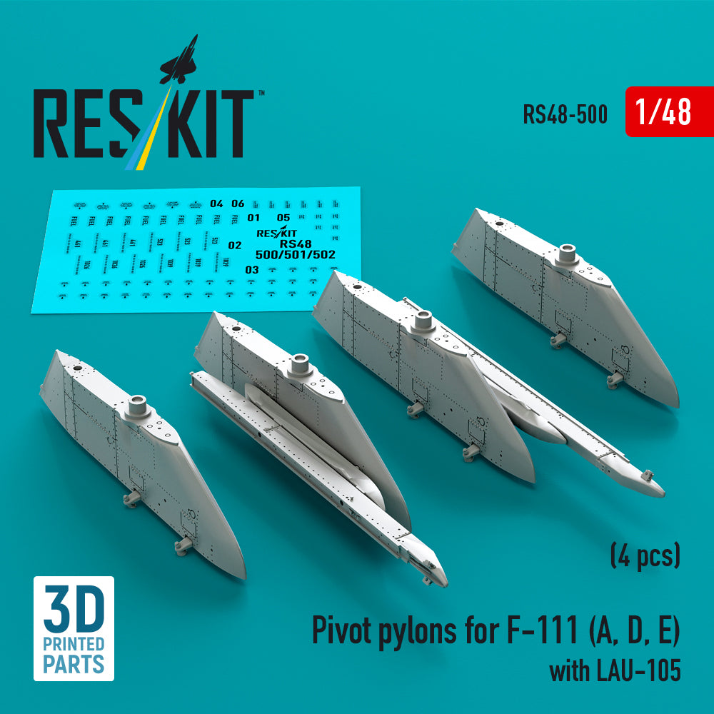 ResKit RS48-0500 1:48 Pivot pylons for General-Dynamics F-111