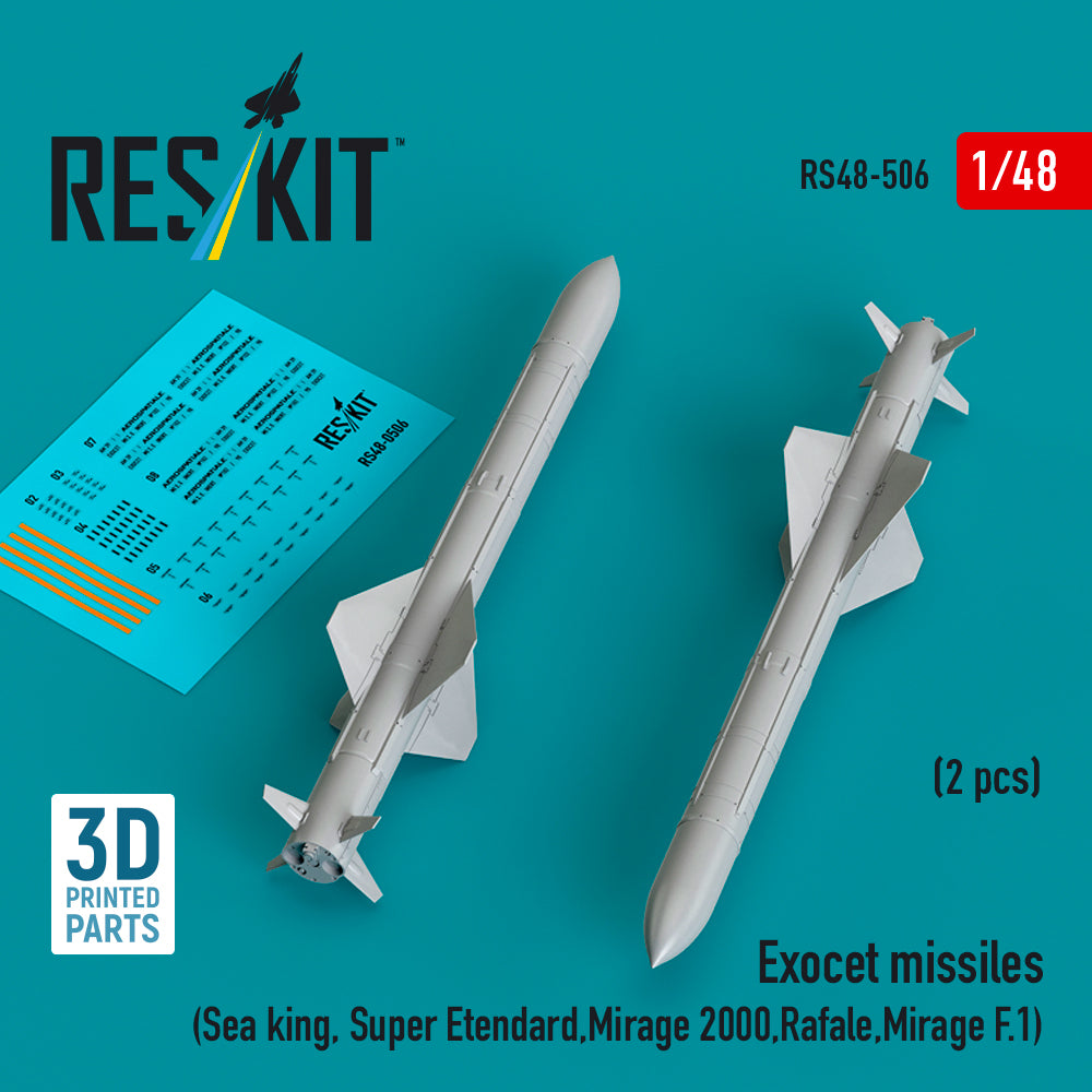 ResKit RS48-0506 1:48 Exocet missiles