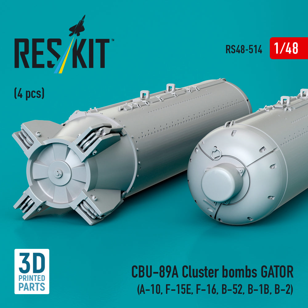 ResKit RS48-0514 1:48 CBU-89A cluster bombs GATOR