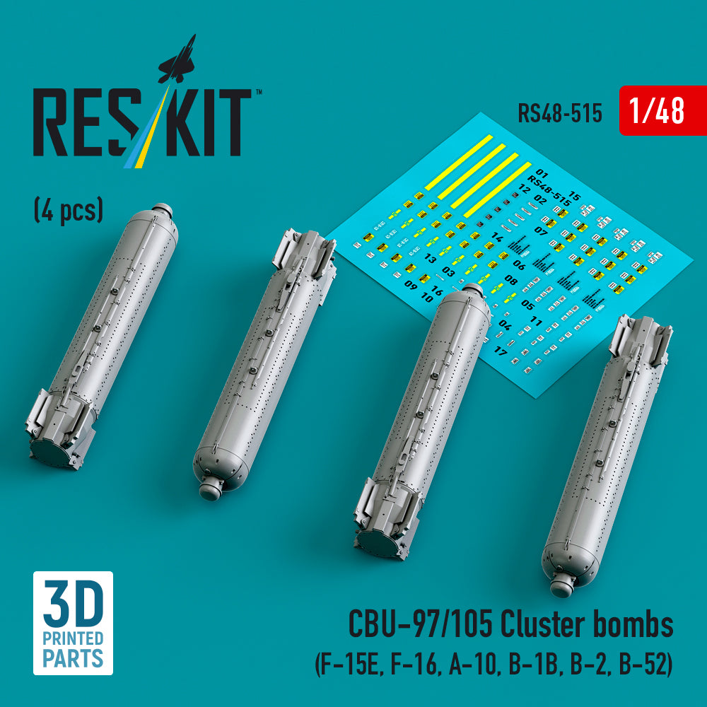 ResKit RS48-0515 1:48 CBU-97/105 cluster bombs