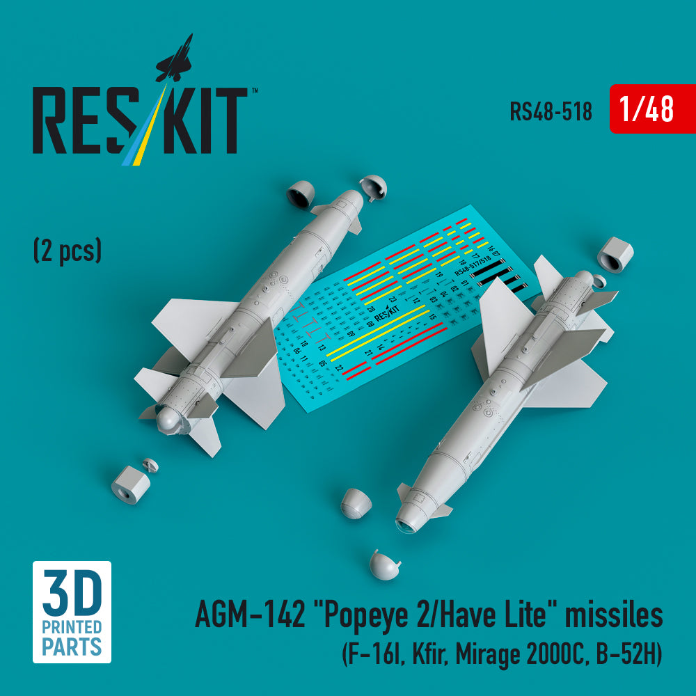 ResKit RS48-0518 1:48 AGM-142 "Popeye 2/Have Lite" missiles