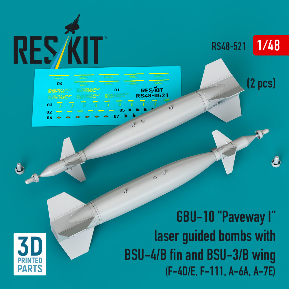 ResKit RS48-0521 1:48 GBU-10 Paveway I Laser Guided Bombs