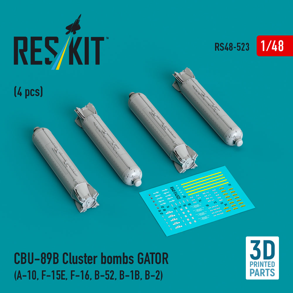 ResKit RS48-0523 1:48 CBU-89B cluster bombs GATOR