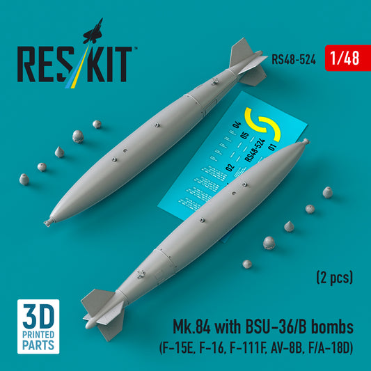ResKit RS48-0524 1:48 Mk.84 with BSU-36/B bombs