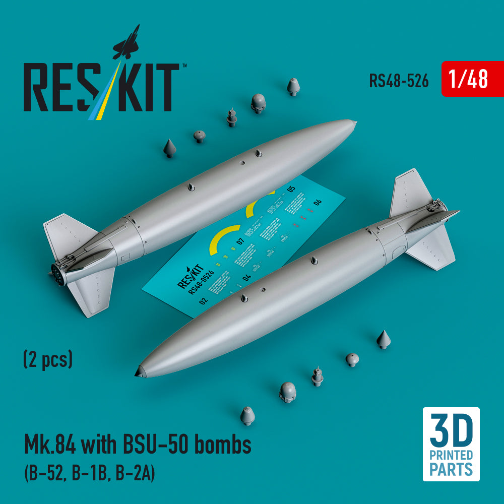 ResKit RS48-0526 1:48 Mk.84 with BSU-50 bombs