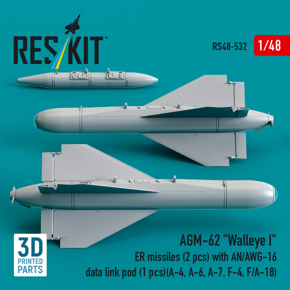 ResKit RS48-0532 1:48 AGM-62 "Walleye I" ER missiles