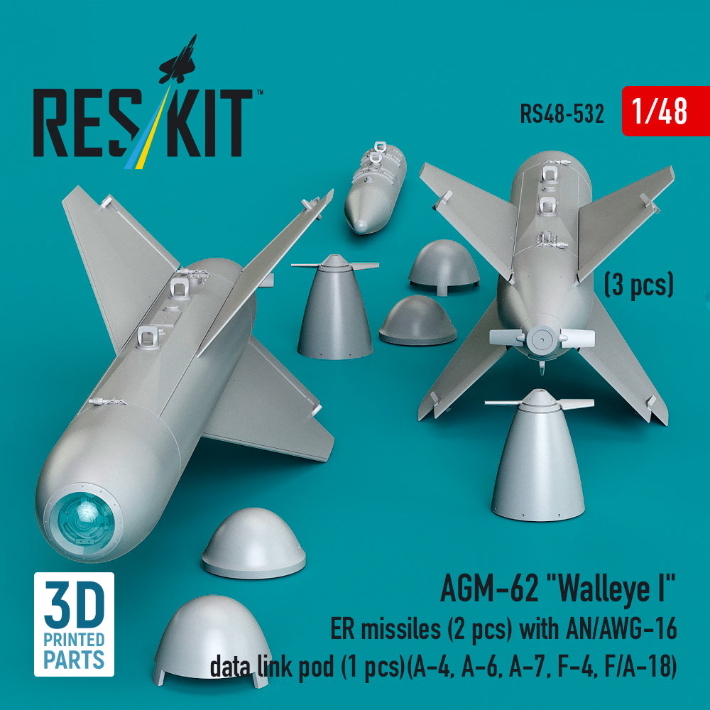 ResKit RS48-0532 1:48 AGM-62 "Walleye I" ER missiles