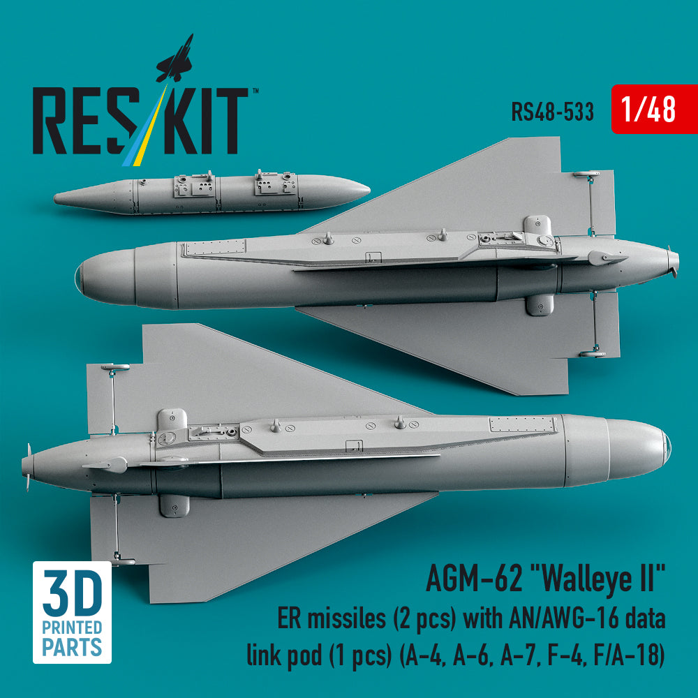 ResKit RS48-0533 1:48 AGM-62 "Walleye II" ER missiles