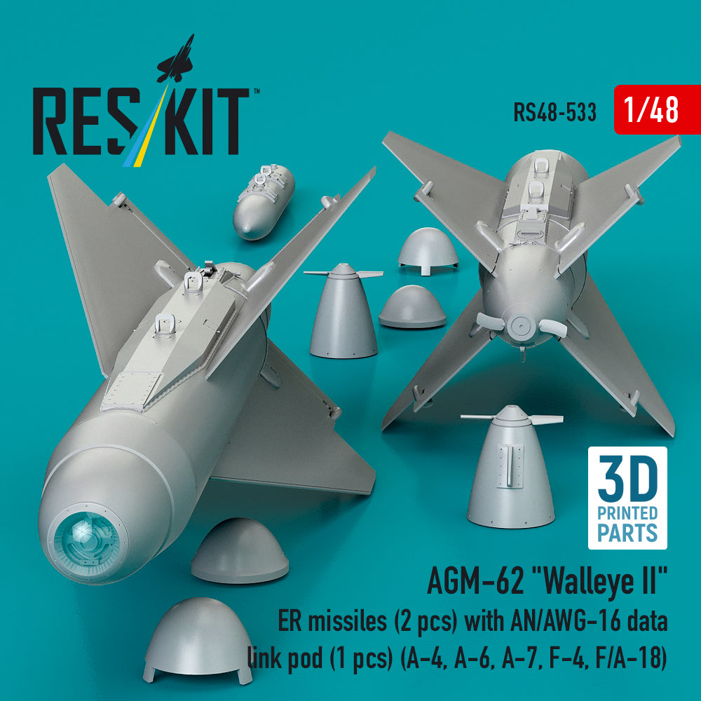 ResKit RS48-0533 1:48 AGM-62 "Walleye II" ER missiles