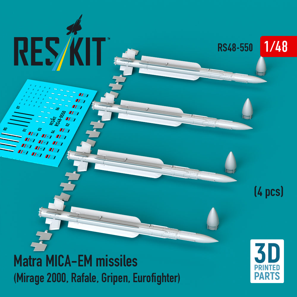 ResKit RS48-0550 1:48 Matra MICA-EM missiles