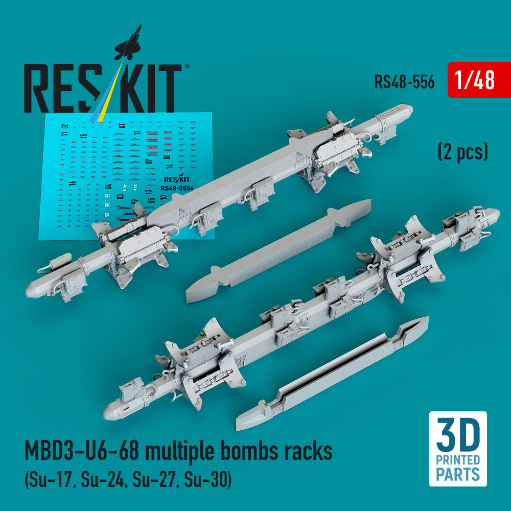 ResKit RS48-0556 1:48 MBD3-U6-68 multiple bombs racks