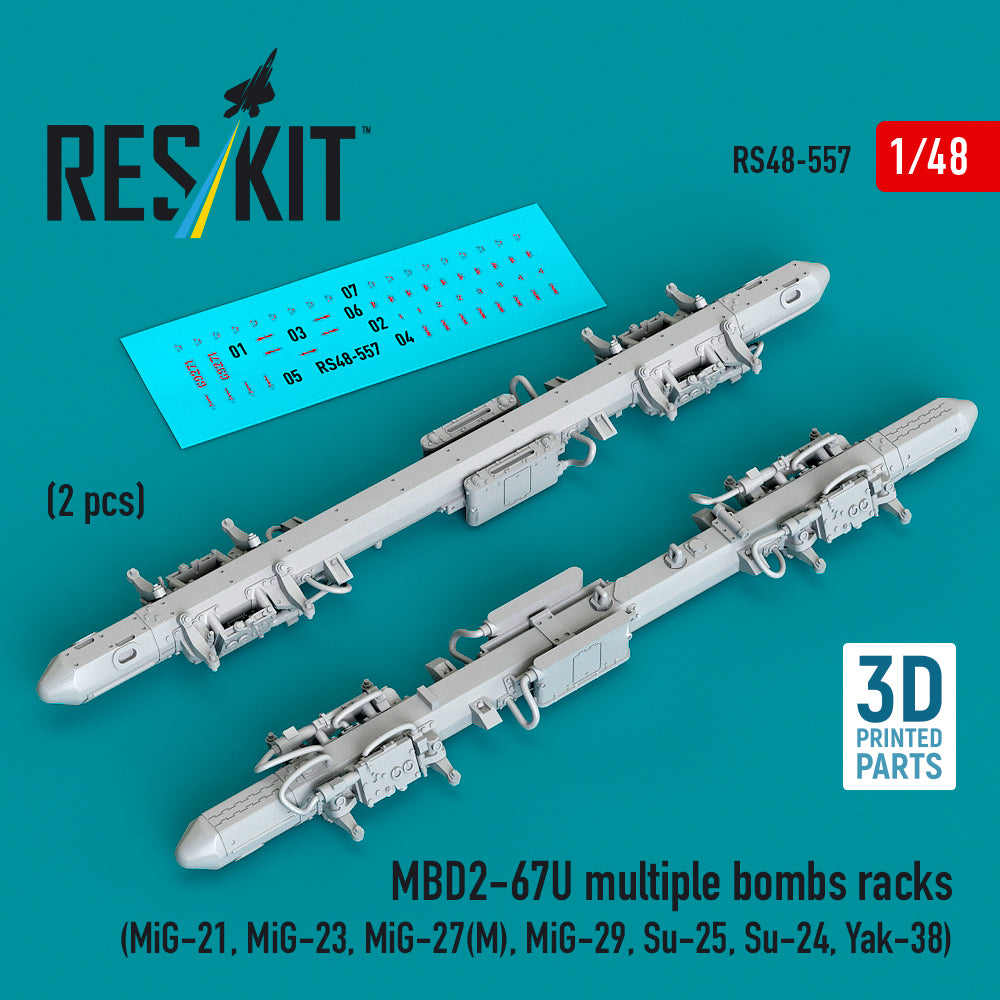 ResKit RS48-0557 1:48 MBD2-67U multiple bombs racks