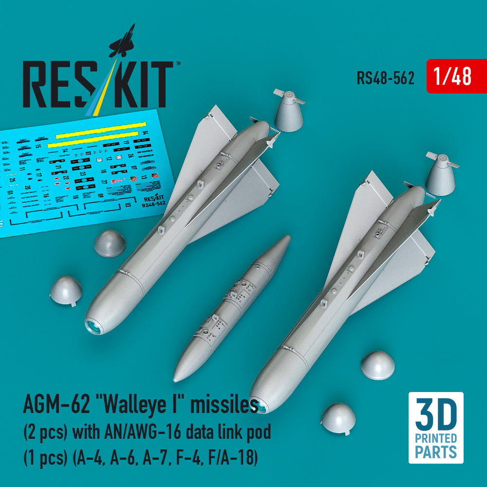 ResKit RS48-0562 1:48 AGM-62 "Walleye I" missiles