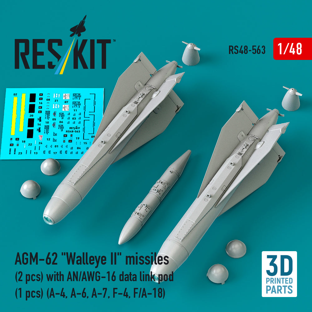ResKit RS48-0563 1:48 AGM-62 "Walleye II" missiles