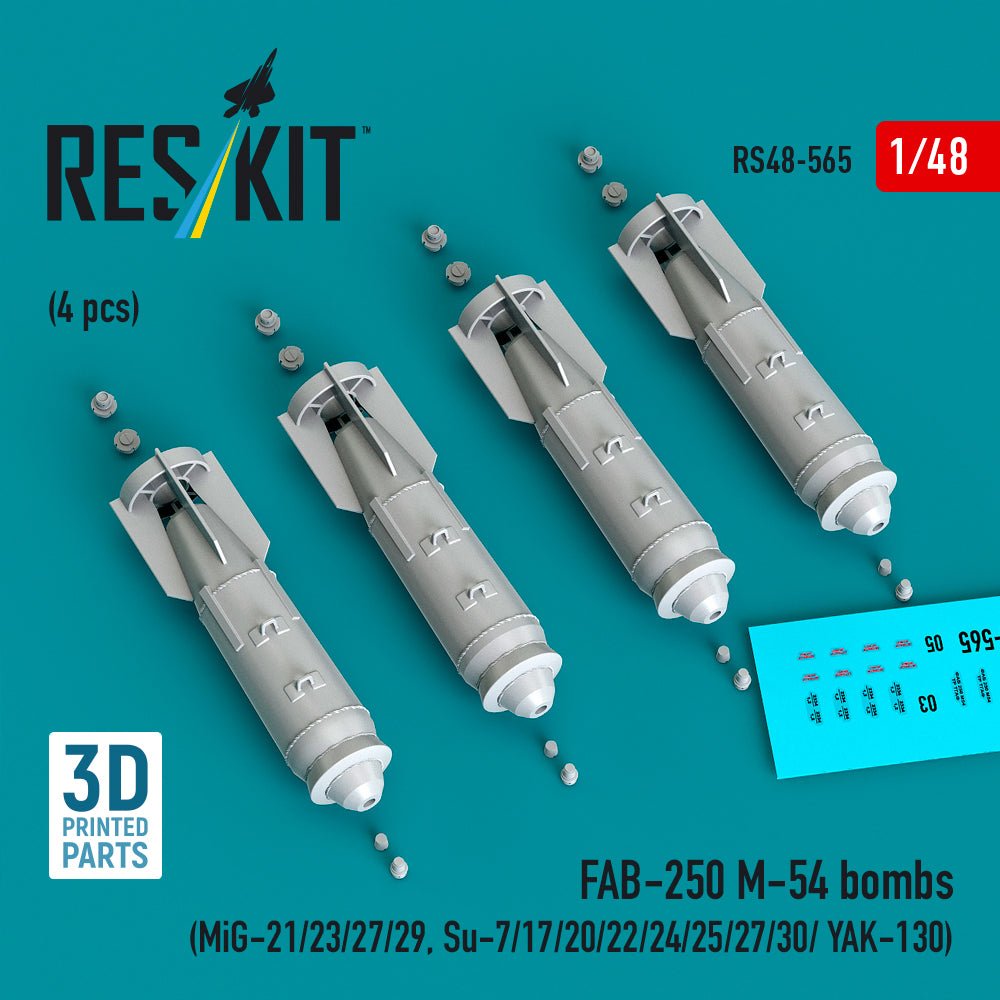 ResKit RS48-0565 1:48 FAB-250 ?-54 bombs
