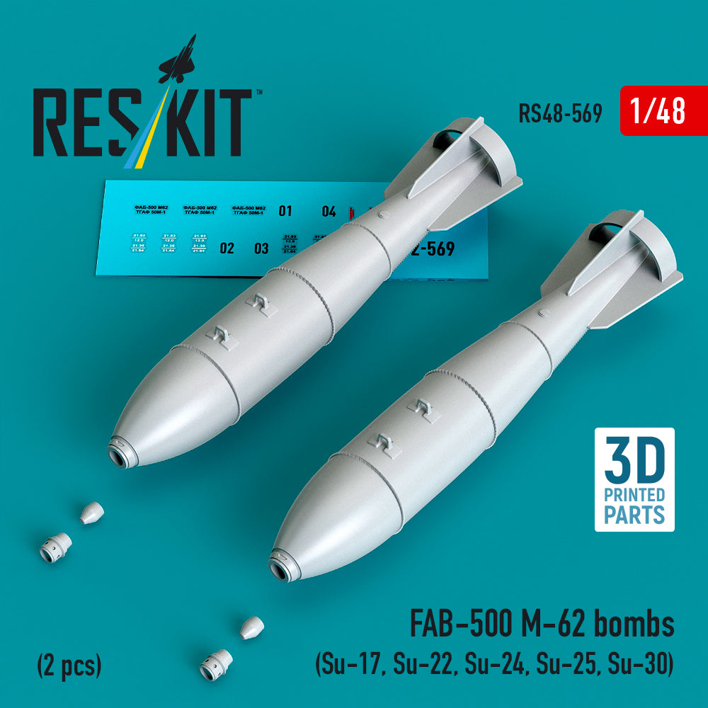 ResKit RS48-0569 1:48 FAB-500 M-62 bombs