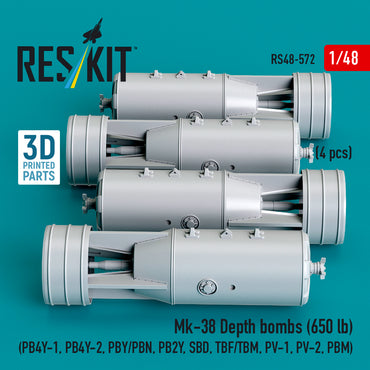ResKit RS48-0572 1:48 Mk-38 Depth bombs