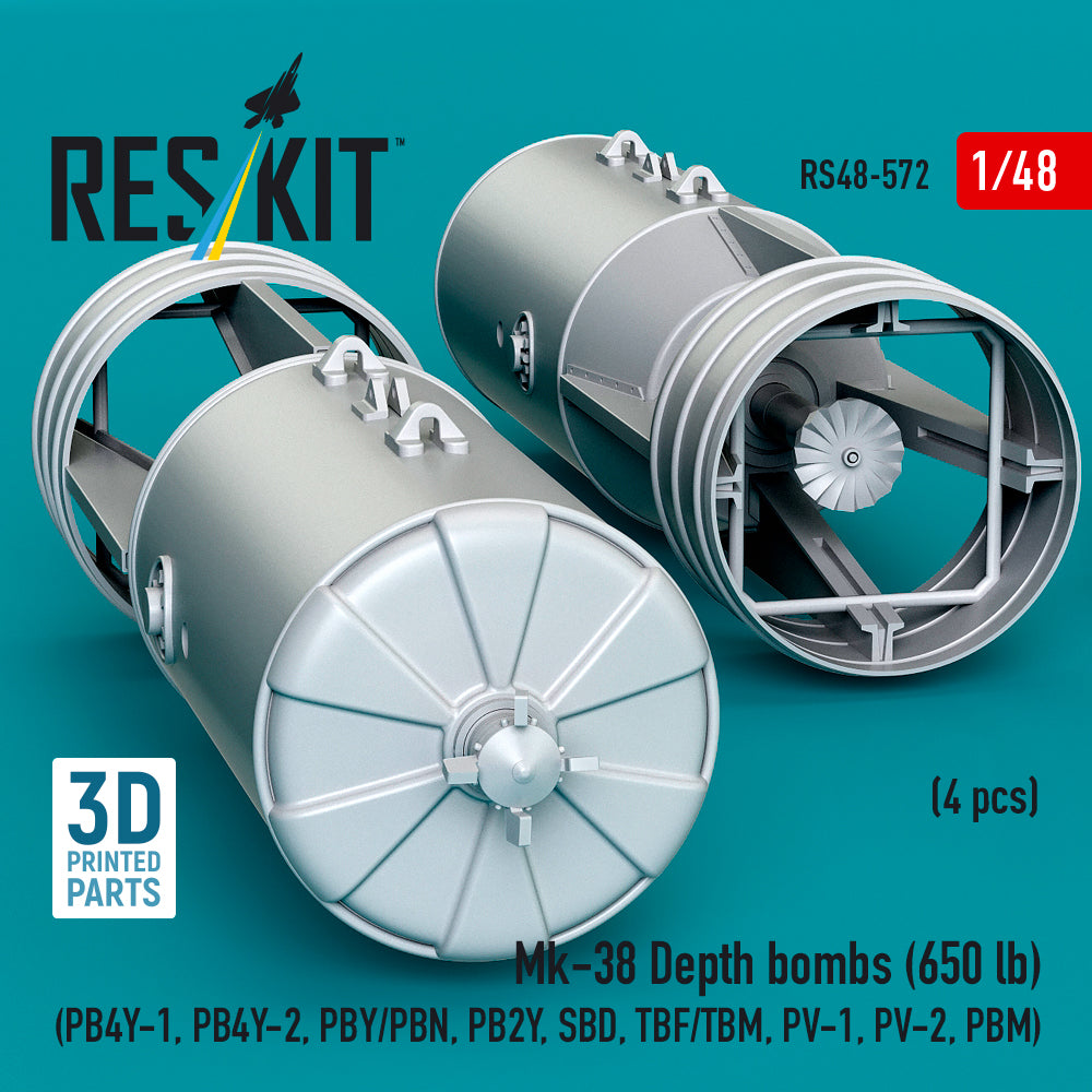ResKit RS48-0572 1:48 Mk-38 Depth bombs