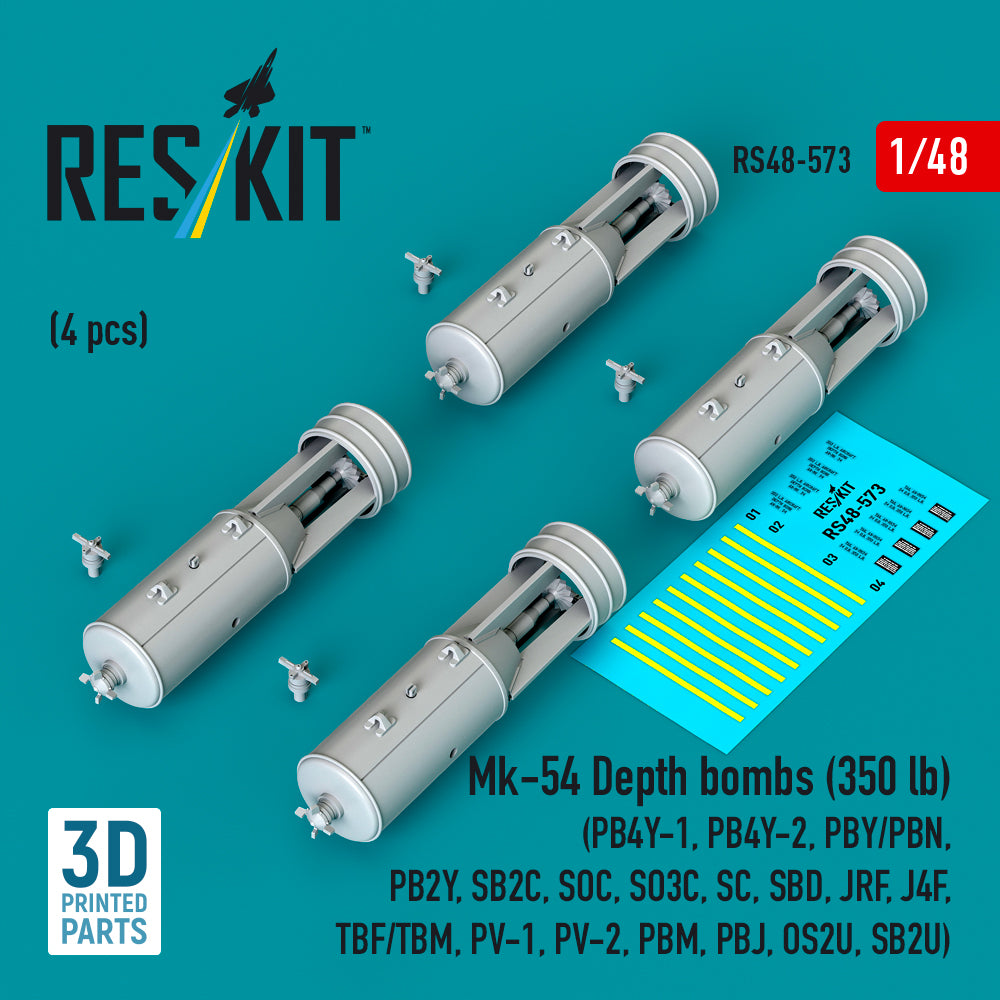 ResKit RS48-0573 1:48 Mk-54 Depth bombs