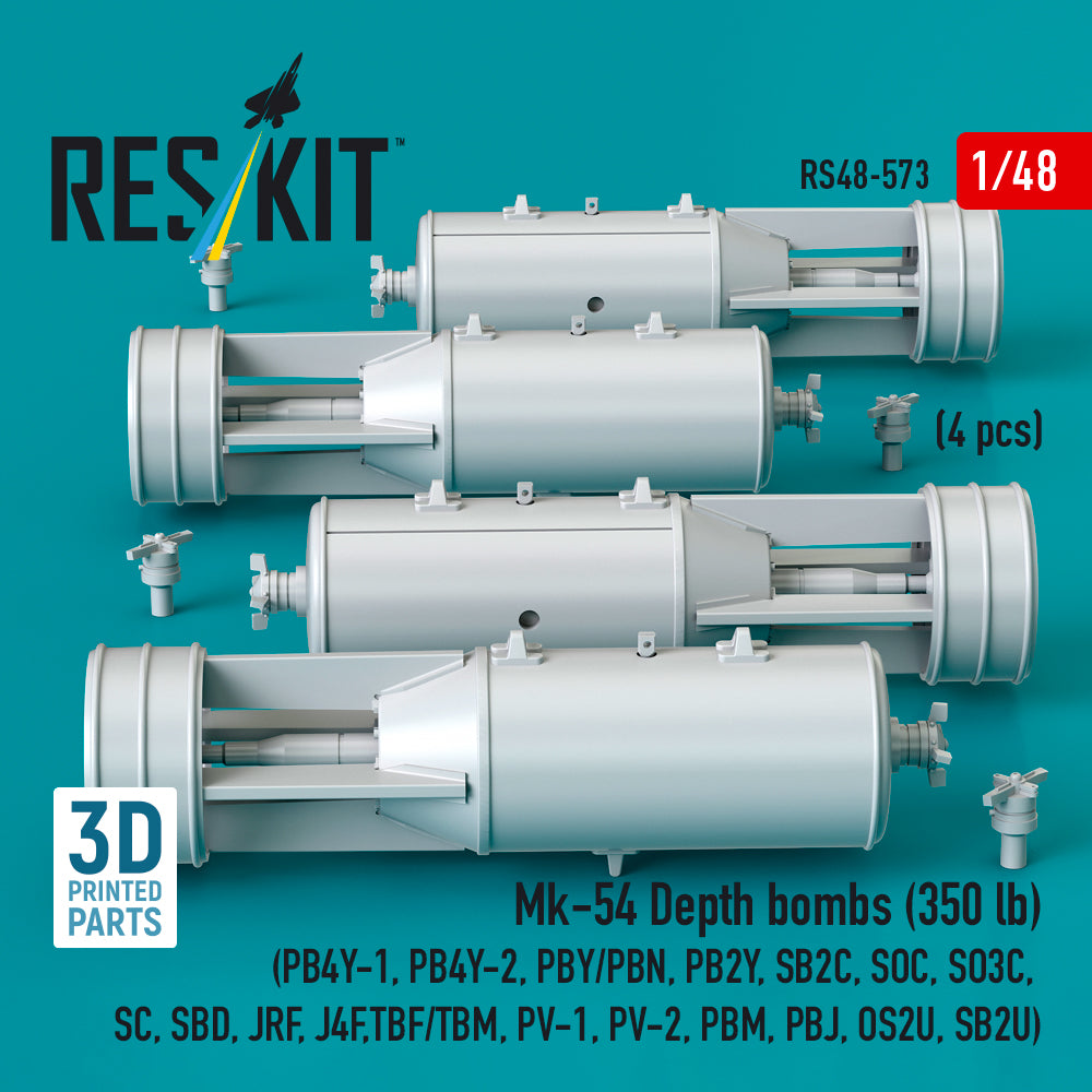 ResKit RS48-0573 1:48 Mk-54 Depth bombs