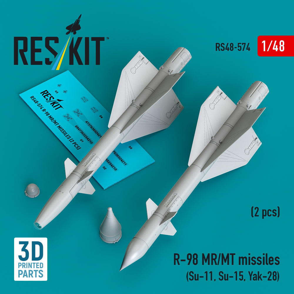 ResKit RS48-0574 1:48 R-98 MR/MT missiles