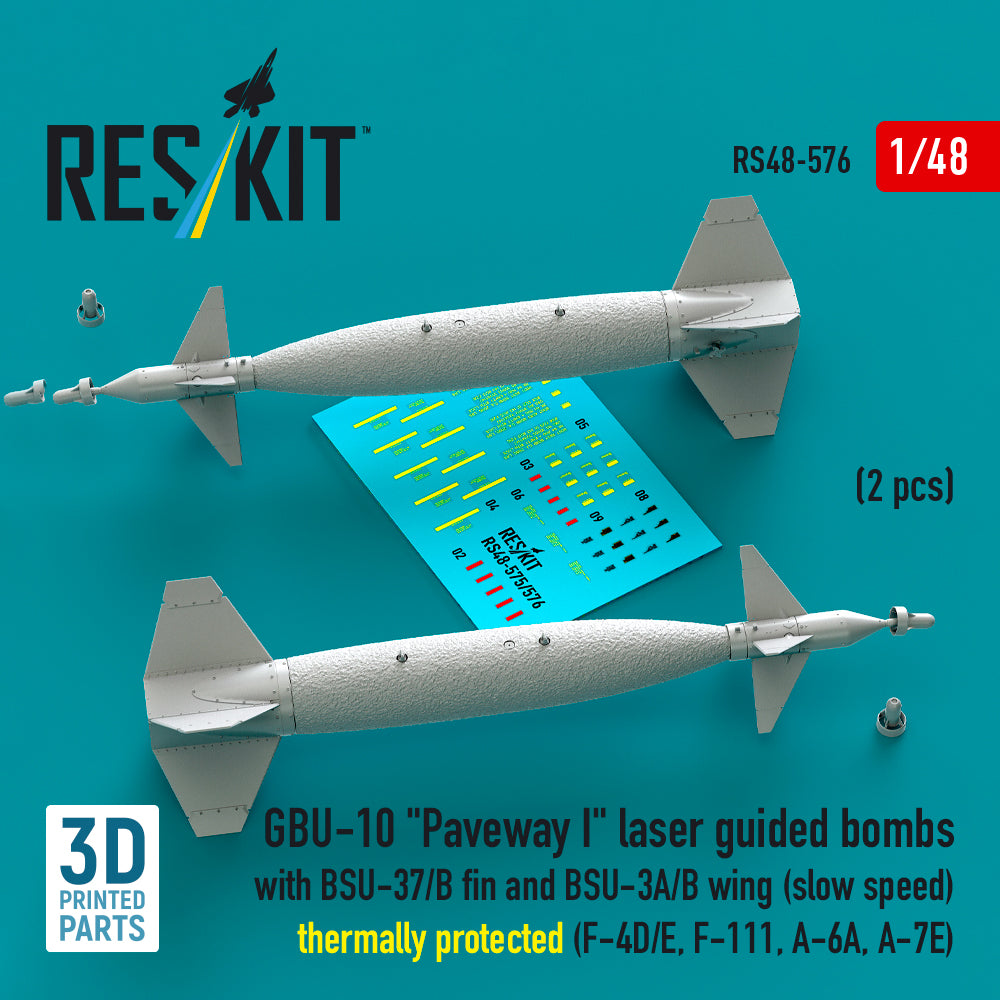 ResKit RS48-0576 1:48 GBU-10 Paveway I Laser Guided Bombs