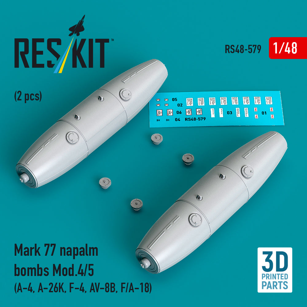 ResKit RS48-0579 1:48 Mark 77 napalm bombs Mod.4/5