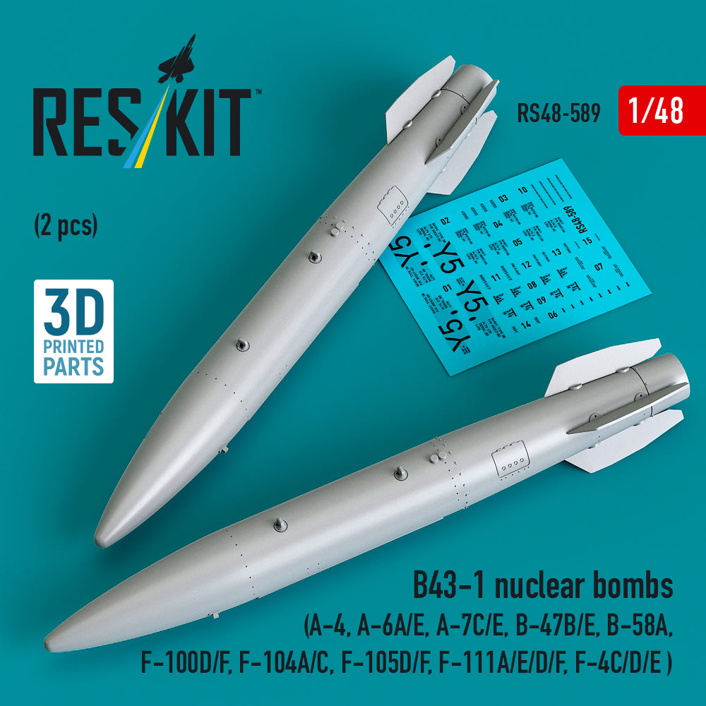 ResKit RS48-0589 1:48 B43-1 nuclear bombs