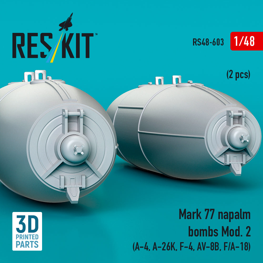 ResKit RS48-0603 1:48 Mark 77 napalm bombs Mod