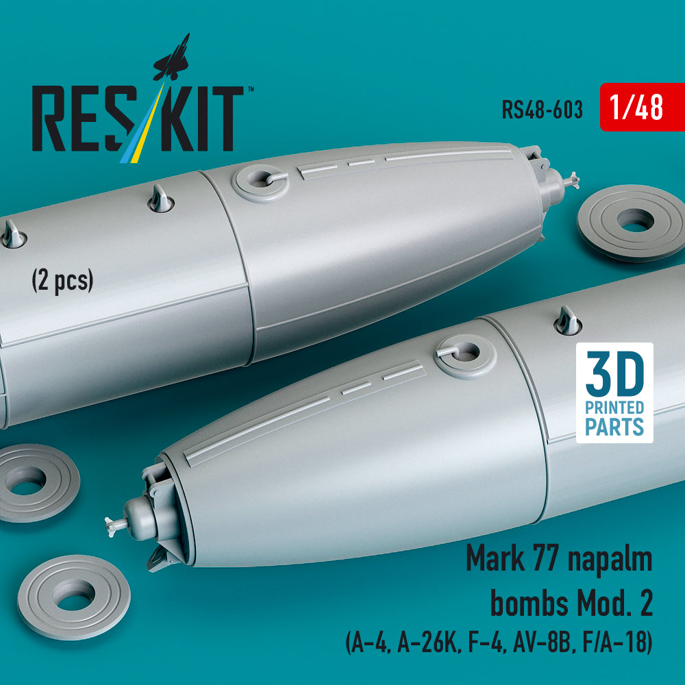 ResKit RS48-0603 1:48 Mark 77 napalm bombs Mod