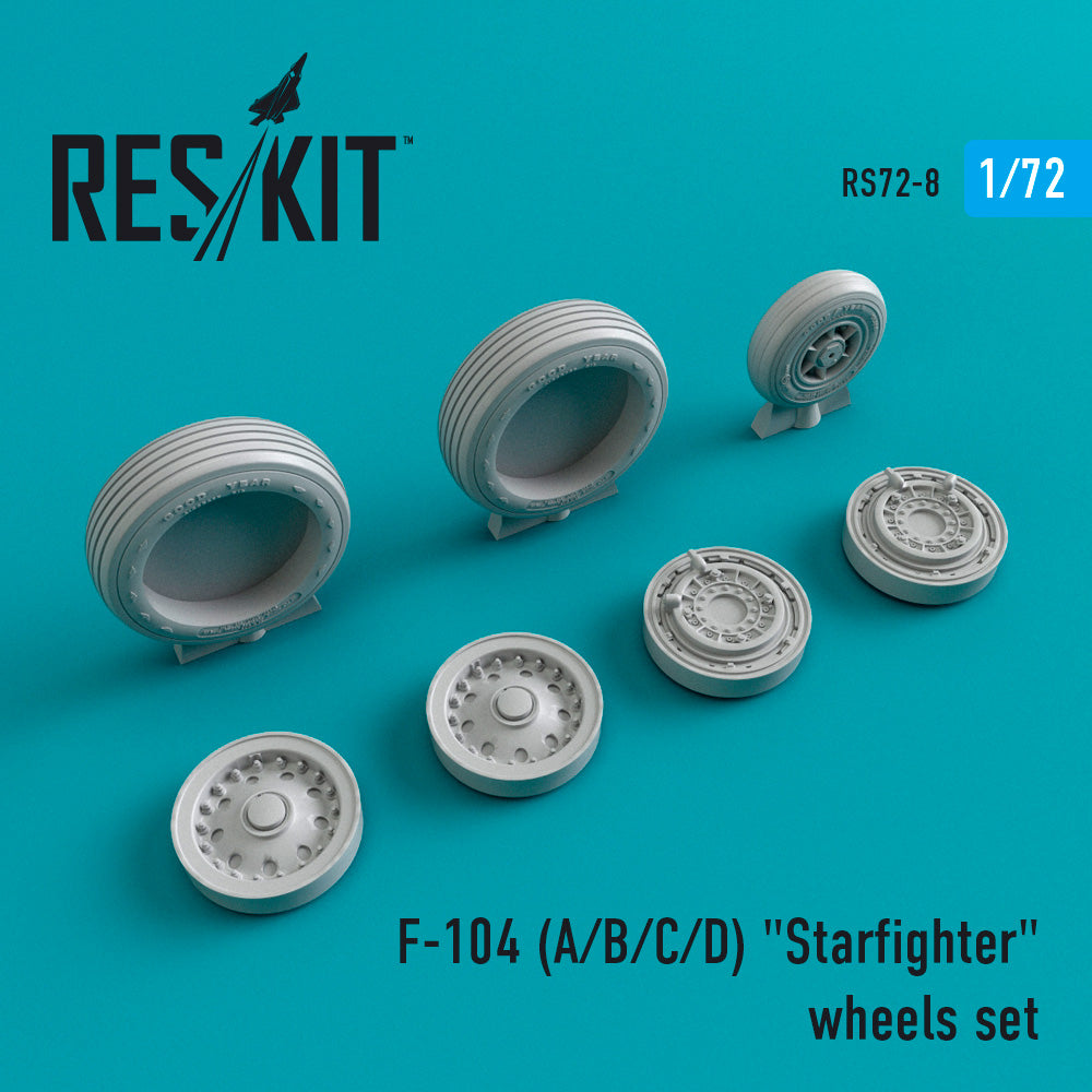 ResKit RS72-0008 1:72 Lockheed F-104A/F-104B/F-104C/F-104D) Starfighter wheels