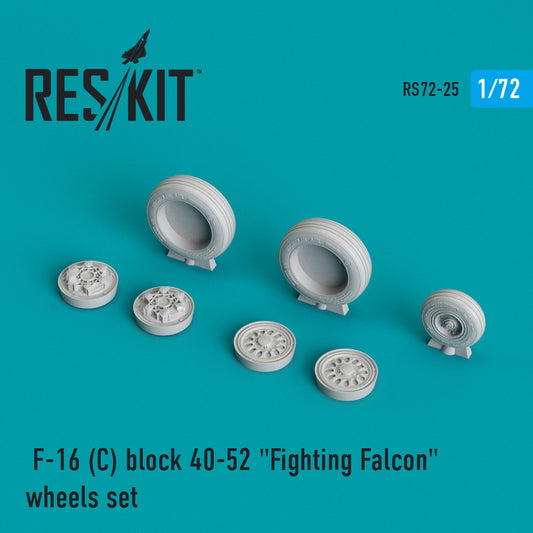ResKit RS72-0025 1:72 F-16C block 40-52 Fighting Falcon wheels set