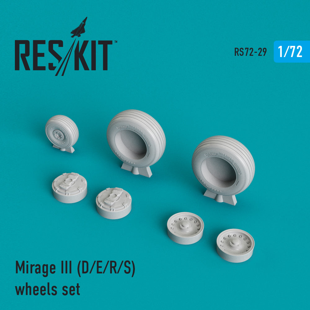 ResKit RS72-0029 1:72 Dassault_Mirage IIID/IIIE/IIIR/IIIS) wheels set
