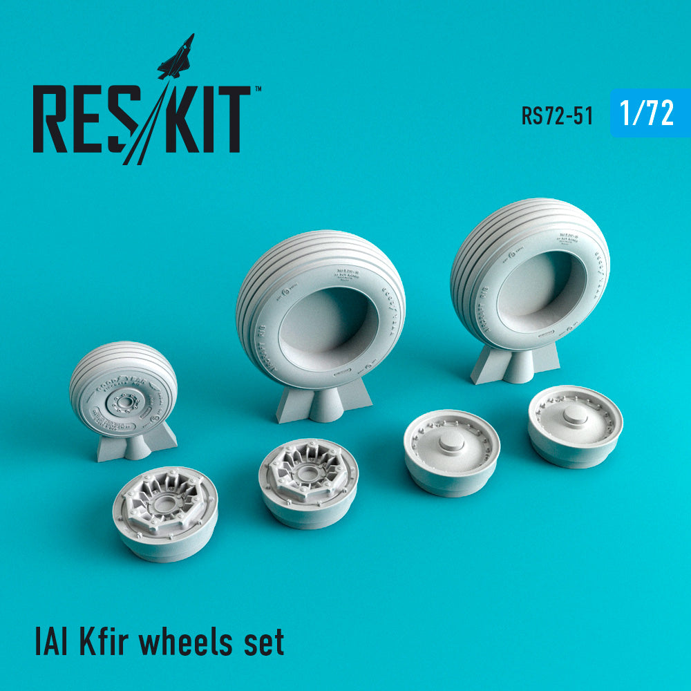 ResKit RS72-0051 1:72 IAI C-2/C-7 Kfir/IAF Kfir C-2/C-7 wheel set
