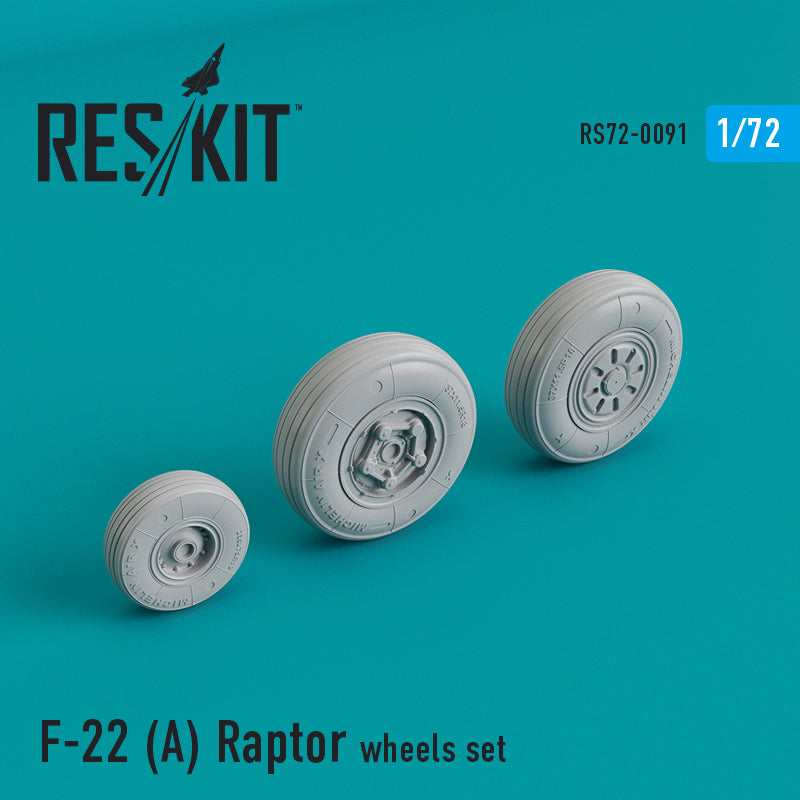 ResKit RS72-0091 1:72 Lockheed-Martin F-22A Raptor wheels set