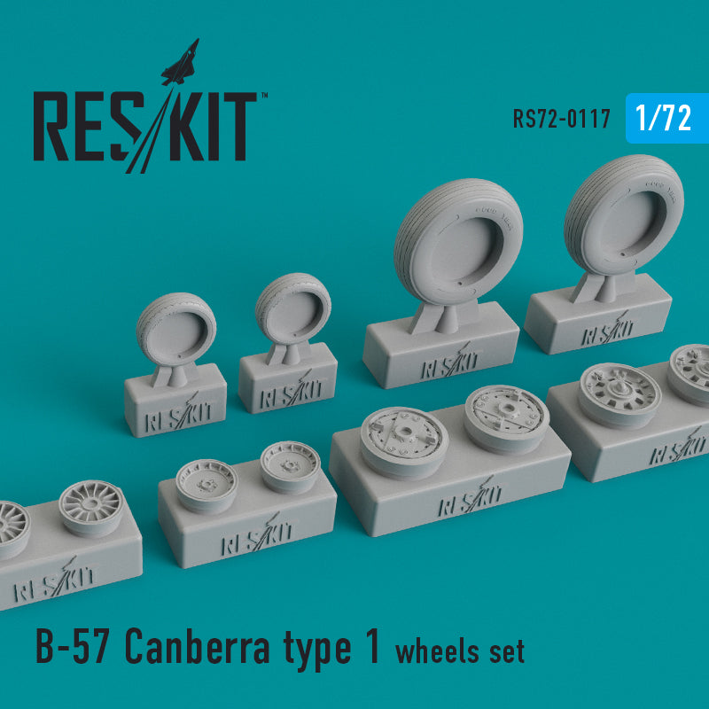 ResKit RS72-0117 1:72 Martin B-57/RB-57E/B-57G type 1 wheels set