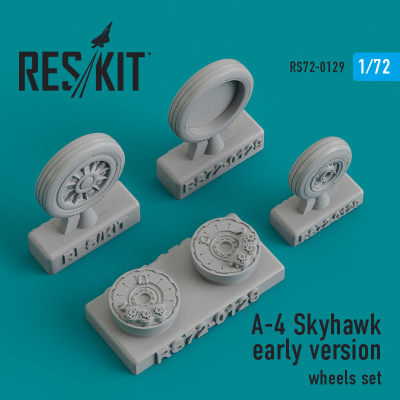 ResKit RS72-0129 1:72 Douglas A-4 Skyhawk early version wheels set