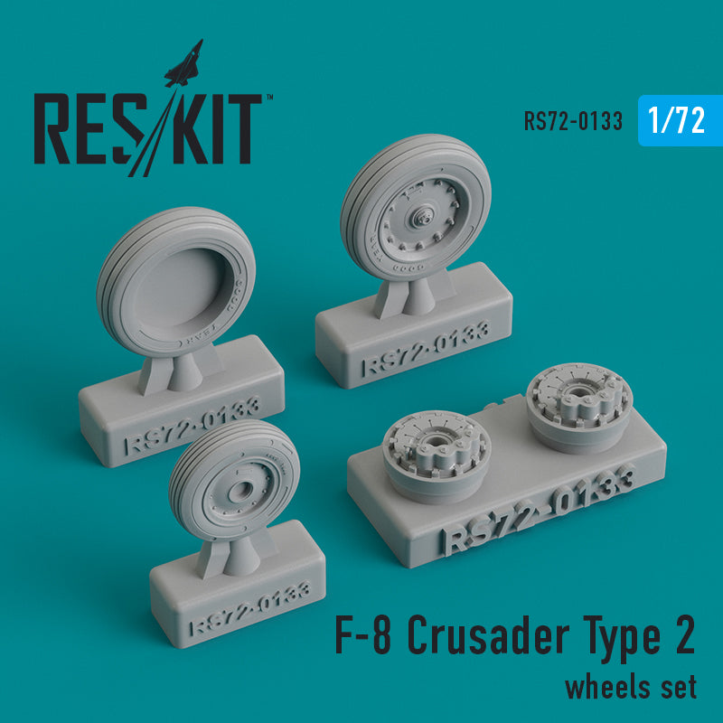 ResKit RS72-0133 1:72 Vought F-8E/F-8J/F-8P Crusader Type 2 wheels set