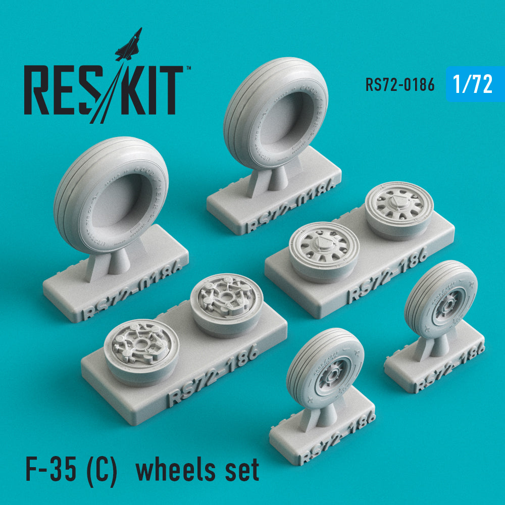 ResKit RS72-0186 1:72 Lockheed-Martin F-35C Lightning wheels set